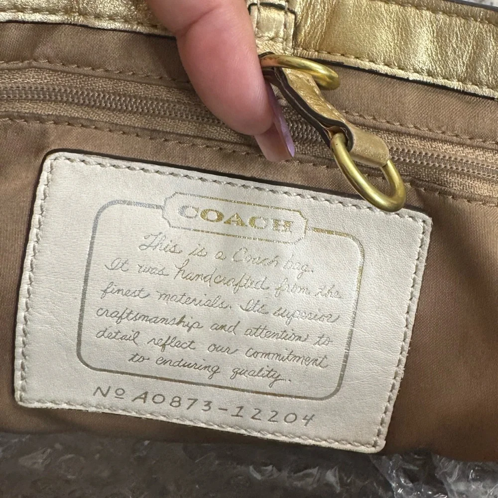 Coach Chrysanthemum or Peony Appliqué bag